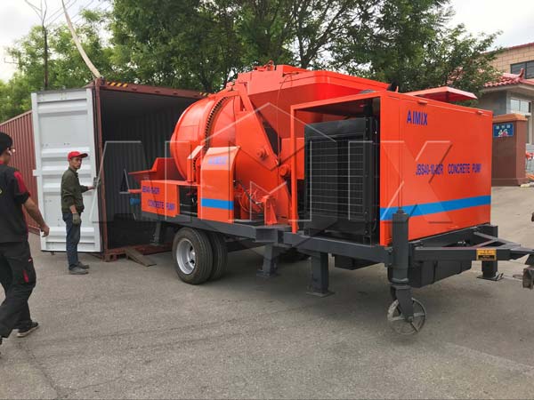Aimix diesel concrete mixer pump to Pakistan