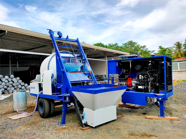 ABJ40C diesel concrete mixer pump in Philippines 1