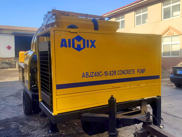 Aimix diesel concrete mixer pump ready to Malaysia 1