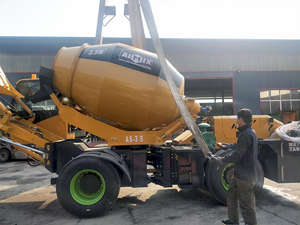 AIMIX AS3.5B self loading concrete mixer sent to Barbados 2