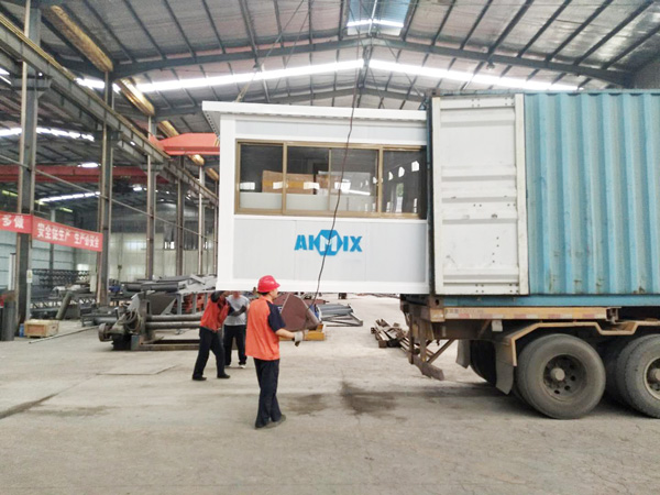 AIMIX AJ25 mini concrete plant sent to Russia
