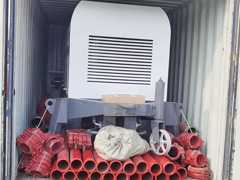 ABT80C diesel concrete pump sent to Russia loaded