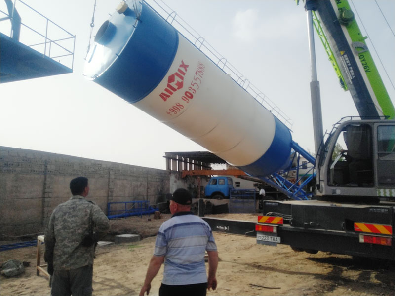 mobile batching plant installation